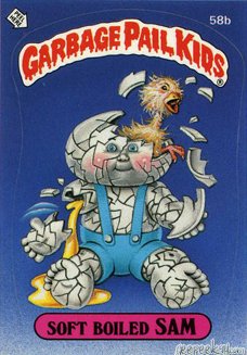 Soft Boiled SAM Funny Decal Name Sticker