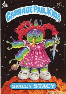 Spacey STACY Funny Decal Name Sticker