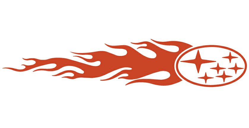 Subaru Auto Flame Side Graphics (Pair)