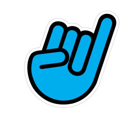 The Blue Tickler Funny Vinyl GUY Car Decal