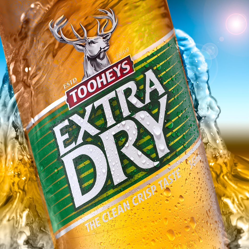 Tooheys extra dry bottle BEER sticker