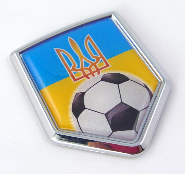 Ukraine Soccer 3D Adhesive Auto Emblem