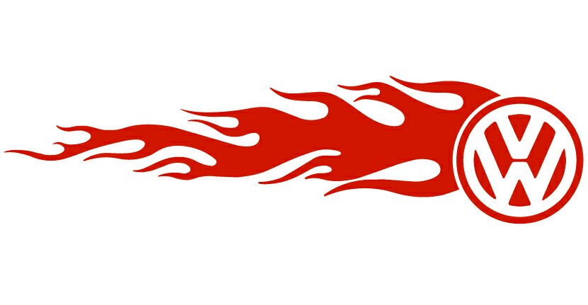 Voltswagon Auto Flame Side Graphics (Pair)