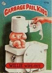 WILLIE Wipe Out Funny Decal Name Sticker