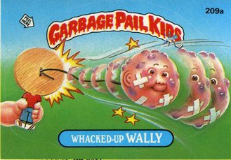 Whacked Up WALLY Funny Decal Name Sticker