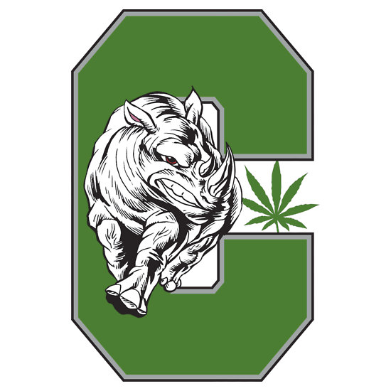 White Rhino Cannibis Sticker