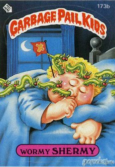 Wormy SHERMY Funny Decal Name Sticker