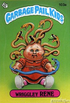 Wriggley RENE Funny Decal Name Sticker