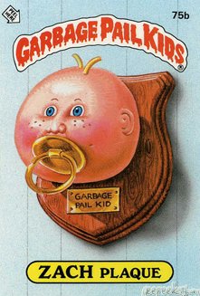 ZACH Plaque Funny Decal Name Sticker