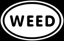 weed oval sticker