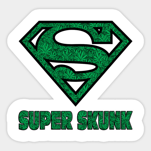 SUPER SKUNK FUNNY WEED STICKER