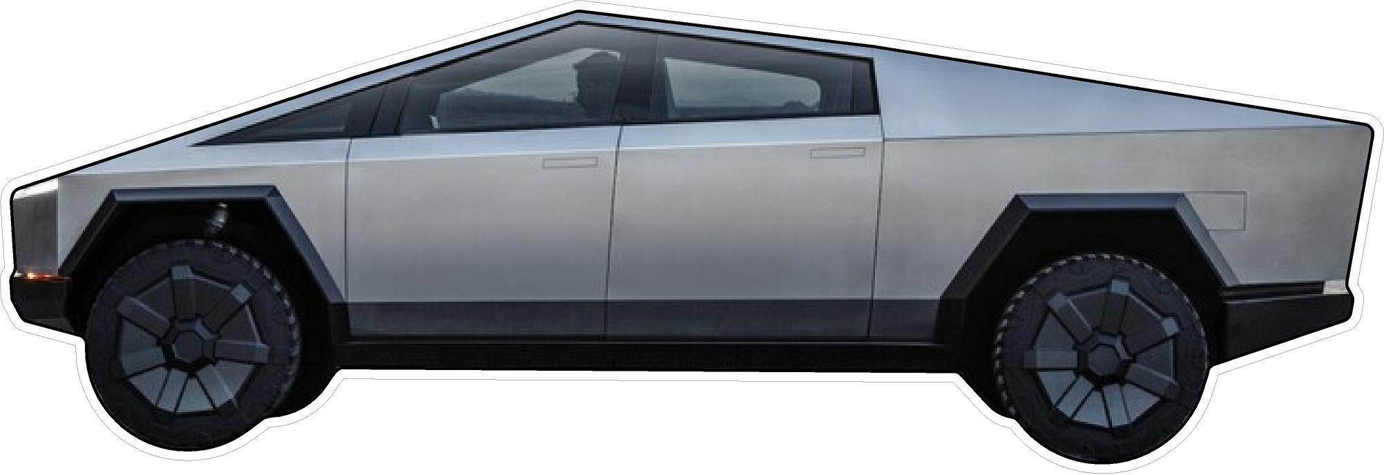 TESLA CYBERTRUCK FULL COLOR DIECUT DECALS - PAIR