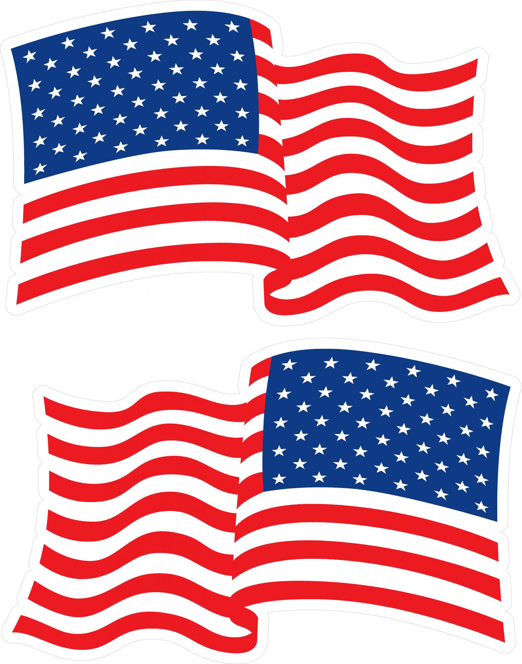 USA FLAG WAVE PAIR