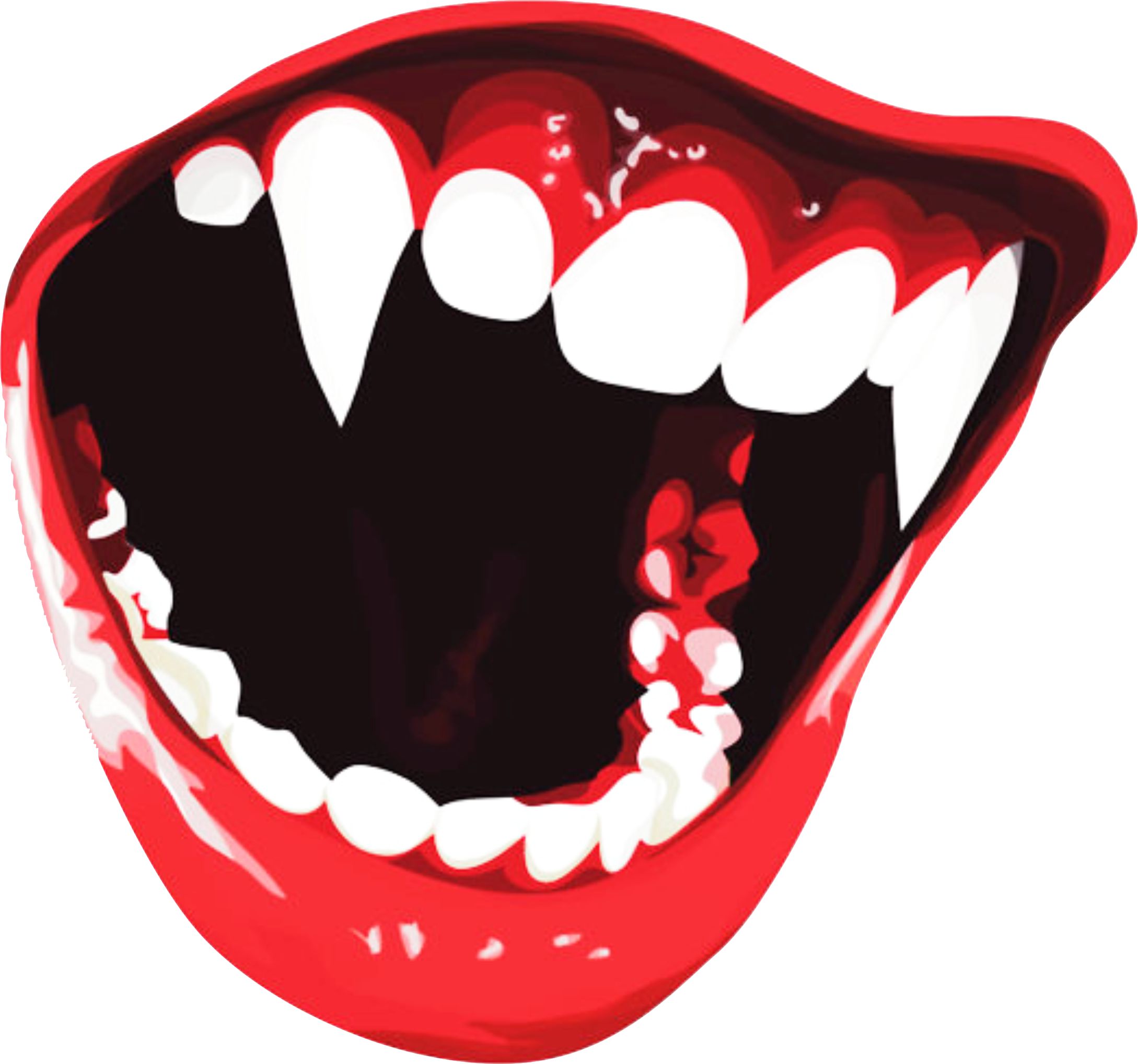 VAMPIRE Bite Color Zombie Sticker