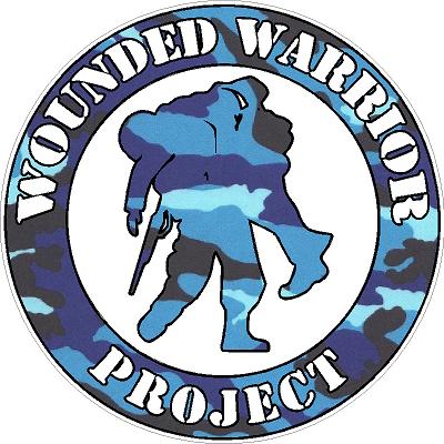 WOUNDED WARRIOR FILLS blue camo sticker