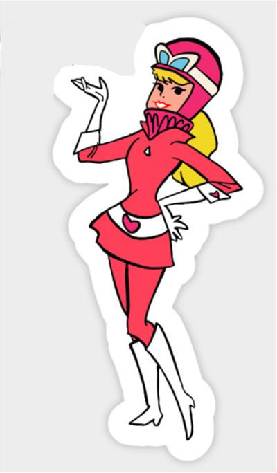 Wacky Races Penelope Pitstop Sticker
