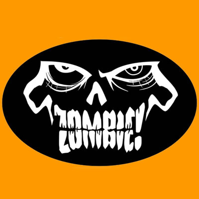 Walking Dead Zombie Sticker OVAL