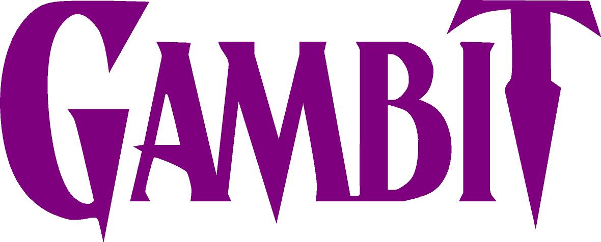 Xmen GAMBIT text Logo die cut decal 1