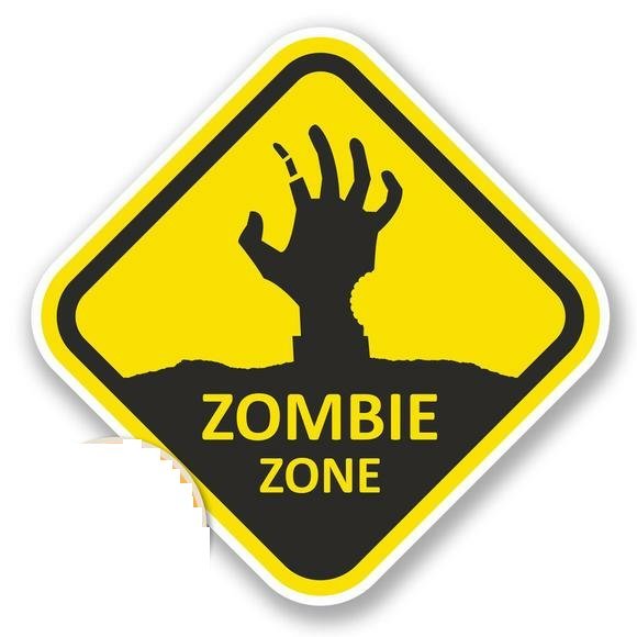 ZOMBIE ZONE STICKER