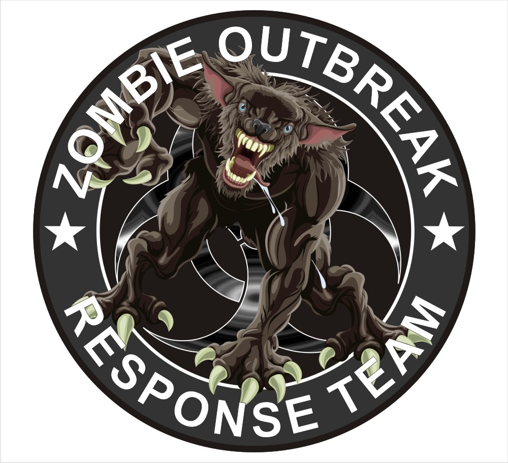 Zombie Outbreak COLOR Monster Sticker.