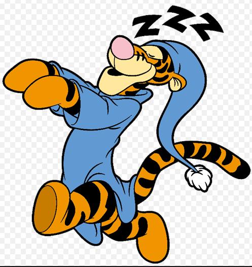 tigger sleep walking sticker