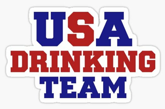 usa drinking team funny car sticker