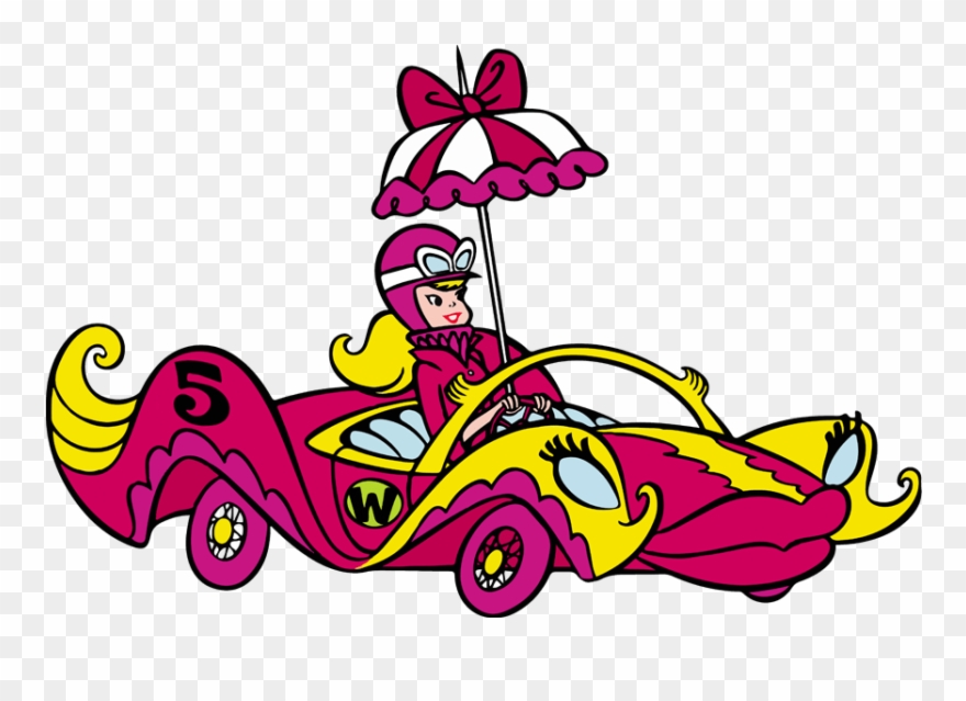 wacky races penelope-pitstop-the-racer-girl-sticker