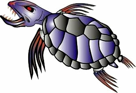 wicked turtle boating sticker LEFT