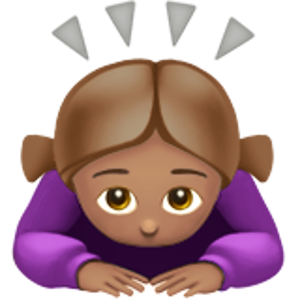 woman bowing medium emoji
