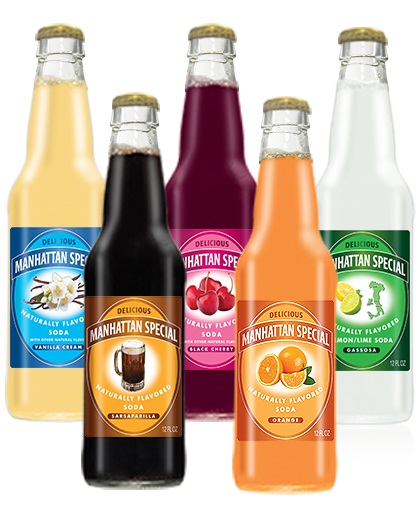 Manhattan Special flavored-soda bottles sticker