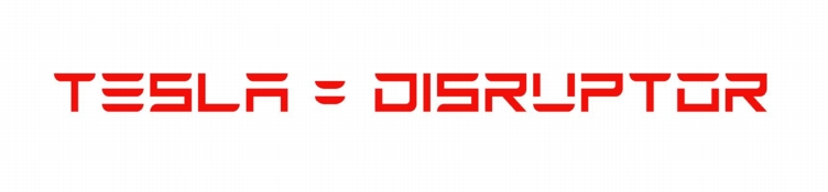 TESLA BRAND DECALS 12 disruptor PAIR
