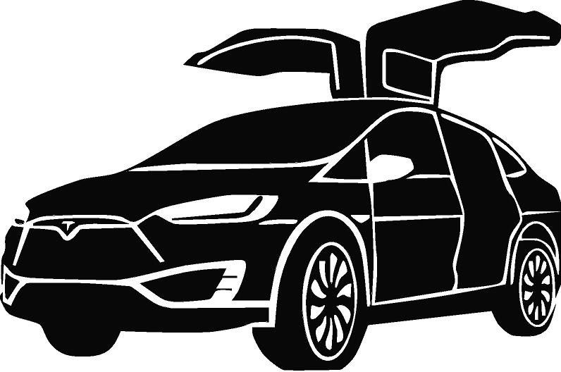 TESLA CAR OUTLINES 5