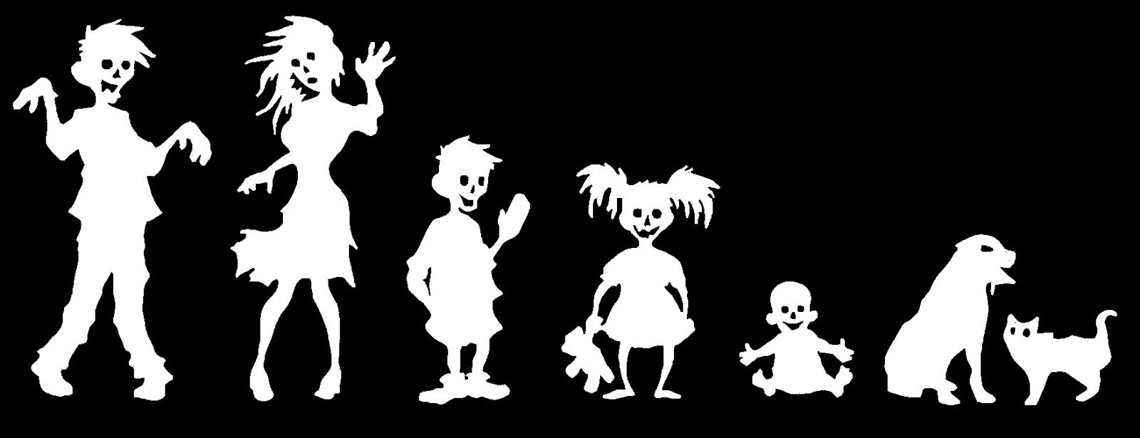 Zombie Stick Family Decal 2