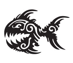 Tribal Fish Decal 77