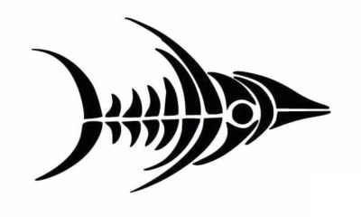 Tribal Fish Design Vinyl Sticker