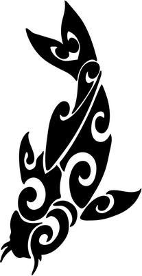 Tribal Koi Car Sticker Waterproof