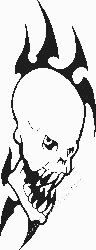 Tribal Skull Vinyl Decal 07