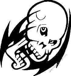 Tribal Skull Vinyl Decal 08