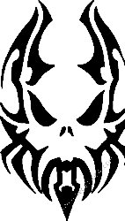 Tribal Skull Vinyl Decal 12