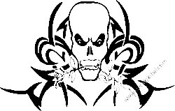 Tribal Skull Vinyl Decal 22