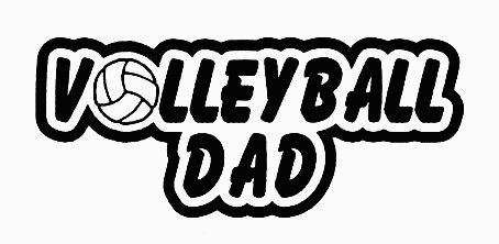 Volleyball DAD Window or Wall Sticker 3