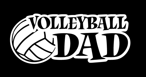 Volleyball DAD Window or Wall Sticker 4