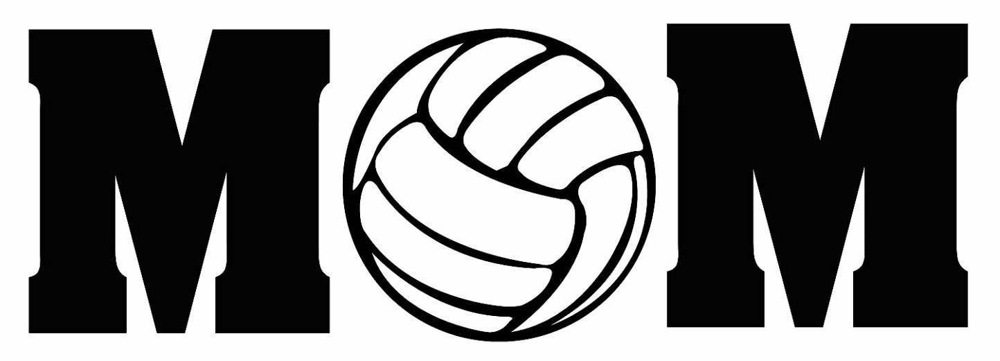 Volleyball MOM Window or Wall Sticker 2