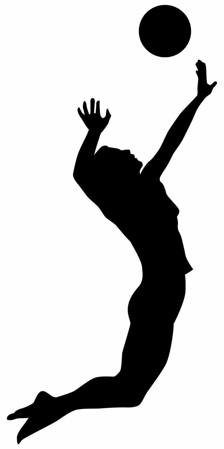 Volleyball Silhouette Sticker 2
