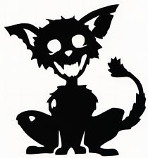 Zombie Cat Die cut Decal