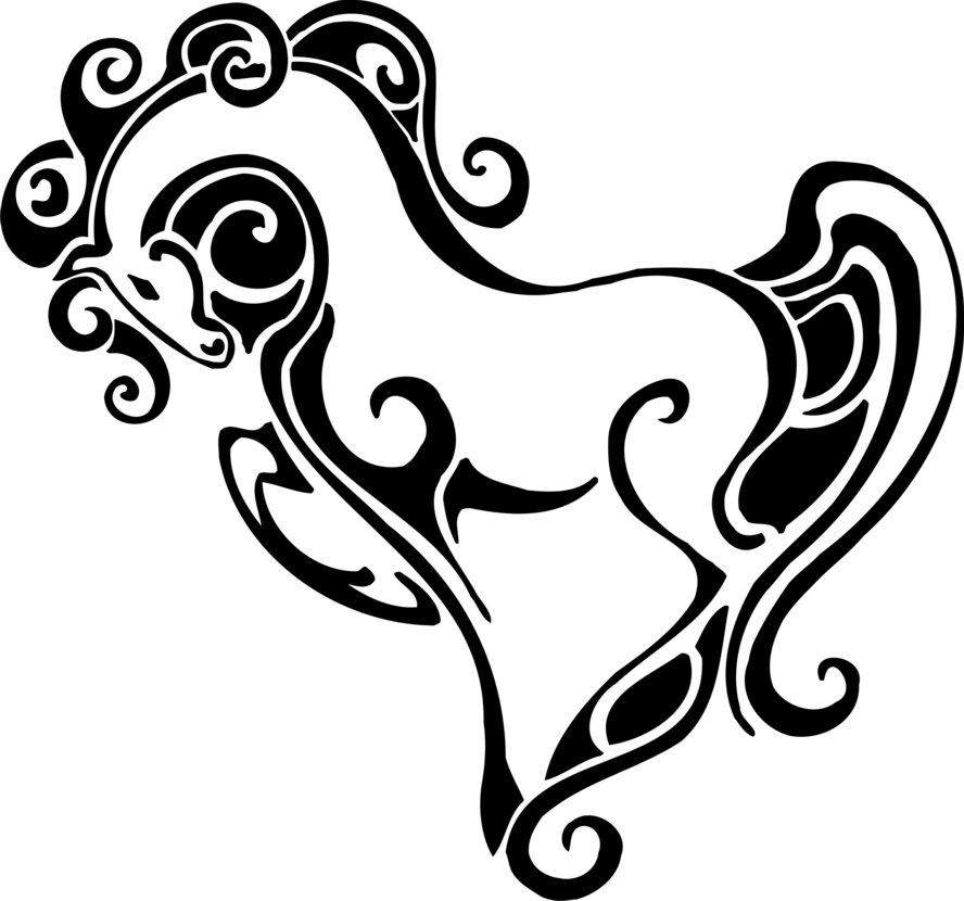 tribal horse diecut decal 88