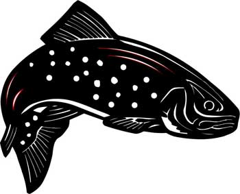 trout DIECUT FISH DECAL 2
