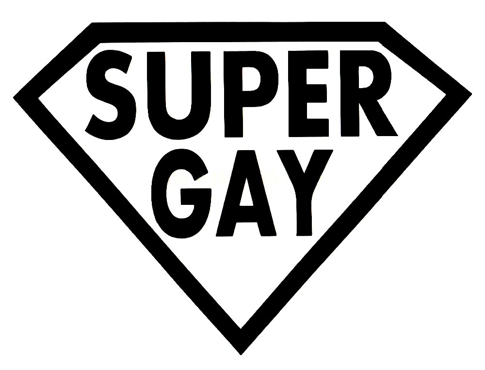 SUPER GAY FUNNY DIE CUT DECAL