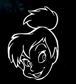 Tinkerbell Face Vinyl Diecut Decal Sticker