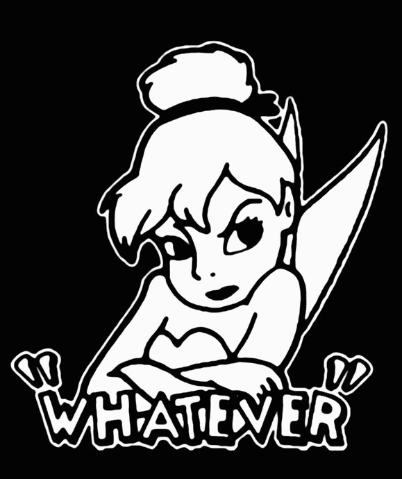 Tinkerbell Whatever Vinyl Decal Sticker